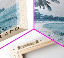 Load image into Gallery viewer, Dhigurah Island, Maldives Watercolor Print, Vacation Gift, Maldives Wall Art, Beach Painting, Beach Decor, Large Wall Art, Wood Frame Art