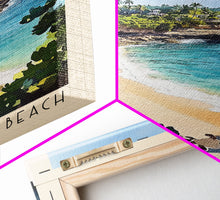 Load image into Gallery viewer, Doctor’s Cave Beach, Jamaica Watercolor Beach Print, Vacation Gift, Jamaica Wall Art, Framed Canvas Print, Framed Beach Painting