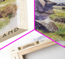 Load image into Gallery viewer, Easter Island, Chile Watercolor Beach Print, Vacation Gift, Chile Wall Art, Beach Painting, Beach Decor, Beach Painting