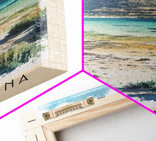 Load image into Gallery viewer, Falassarna, Greece Watercolor Beach Print, Vacation Gift, Greece Wall Art, Beach Painting, Beach Decor, Beach Painting