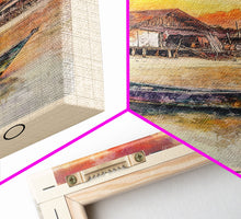 Load image into Gallery viewer, Gili Meno, Indonesia Watercolor Print, Vacation Gift, Indonesia Wall Art, Beach Painting, Beach Decor, Large Wall Art, Wood Frame Art