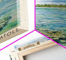 Load image into Gallery viewer, Glover’s Reef Atoll, Belize Watercolor Beach Print, Vacation Gift, Belize Wall Art, Beach Painting, Beach Decor, Beach Painting