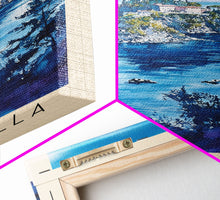 Load image into Gallery viewer, Isola Bella, Italy Watercolor Beach Print, Vacation Gift, Italy Wall Art, Framed Canvas Print, Framed Beach Painting