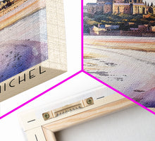 Load image into Gallery viewer, Mont Saint-Michel, France Watercolor Beach Print, Vacation Gift, France Wall Art, Beach Painting, Beach Decor, Beach Painting