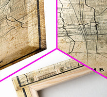 Cargar imagen en el visor de la galería, Columbus vintage map print poster or framed canvas, Ohio map print poster canvas, Columbus city map print poster canvas