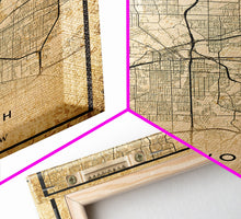 Carregar imagem no visualizador da galeria, Fort Worth map print poster or framed canvas, Texas map print poster canvas, Fort Worth city map print poster canvas, Panther City