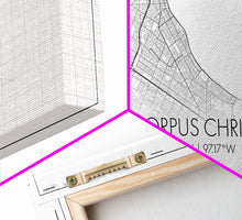 Load image into Gallery viewer, Corpus Christi Street Map, Texas Map, Map Print, Minimalist Art, Wall Art, Canvas Art, Homeschool Gifts, College Dorm Décor, Tiny Home Décor