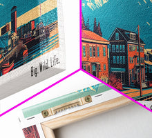 Load image into Gallery viewer, Anchorage Alaska Panoramic Travel Poster Canvas Print