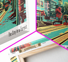 Load image into Gallery viewer, Atlanta Georgia Panoramic Travel Poster Canvas Print