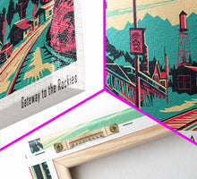 Carregar imagem no visualizador da galeria, Aurora Colorado Panoramic Travel Poster Canvas Print