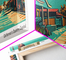 Carregar imagem no visualizador da galeria, Bakersfield California Panoramic Travel Poster Canvas Print