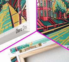 Carregar imagem no visualizador da galeria, Baltimore Maryland Panoramic Travel Poster Canvas Print