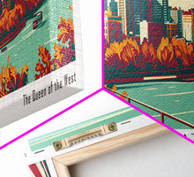 Load image into Gallery viewer, Cincinnati Ohio Panoramic Travel Poster Canvas Print