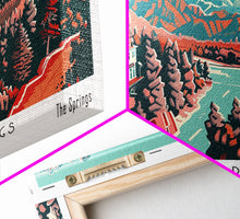 Cargar imagen en el visor de la galería, Colorado Springs Colorado Panoramic Travel Poster Canvas Print