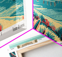 Cargar imagen en el visor de la galería, Corpus Christi Texas Panoramic Travel Poster Canvas Print