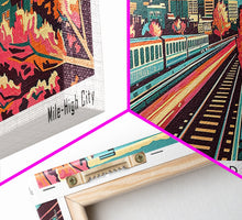 Load image into Gallery viewer, Denver Colorado Panoramic Travel Poster Canvas Print