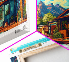 Load image into Gallery viewer, Gilbert Arizona Panoramic Wall Art Framed Canvas Print, Mid Century Modern Art, Pop Art Style, Travel Poster, Home Decor, Retro Style