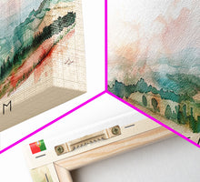 Carregar imagem no visualizador da galeria, Agualva Portugal Wall Art, Panoramic Travel Poster, Panoramic Framed Canvas Print, City Wall Art, Wall Hanging Home Decor, Travel Art