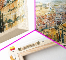 Carregar imagem no visualizador da galeria, Albacete Spain Travel Print Wall Art, Panoramic City Art, Travel Art, Wall Decor, Vacation Gift, Framed Canvas Print Or Metal Art