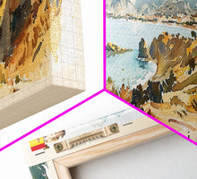 Load image into Gallery viewer, Almeria Spain Panoramic Travel Poster, Framed Canvas Print or Metal Wall Art, Travel Art, Home Decor, Panoramic Painting, Midcentury Art