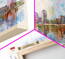 Load image into Gallery viewer, Almere Netherlands Wall Art, Panoramic Travel Poster, Panoramic Framed Canvas Print, City Wall Art, Wall Hanging Home Decor, Travel Art