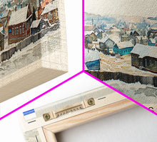 Load image into Gallery viewer, Angarsk Russia Panoramic Travel Poster, Framed Canvas Print or Metal Wall Art, Travel Art, Home Decor, Panoramic Painting, Midcentury Art