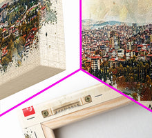 Load image into Gallery viewer, Ankara Turkey Travel Print Wall Art, Panoramic City Art, Travel Art, Wall Decor, Vacation Gift, Framed Canvas Print Or Metal Art