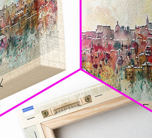 Carregar imagem no visualizador da galeria, Arkhangelsk Russia Panoramic Travel Poster, Framed Canvas Print or Metal Wall Art, Travel Art, Home Decor, Panoramic Painting, Midcentury Art