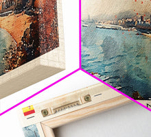 Carregar imagem no visualizador da galeria, Badalona Spain Travel Print Wall Art, Panoramic City Art, Travel Art, Wall Decor, Vacation Gift, Framed Canvas Print Or Metal Art