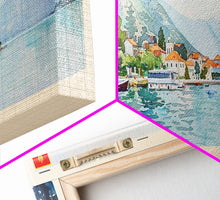 Load image into Gallery viewer, Bar Montenegro Travel Print Wall Art, Panoramic City Art, Travel Art, Wall Decor, Vacation Gift, Framed Canvas Print Or Metal Art