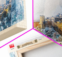 Load image into Gallery viewer, Batman Turkey Panoramic Travel Poster, Framed Canvas Print or Metal Wall Art, Travel Art, Home Decor, Panoramic Painting, Midcentury Art