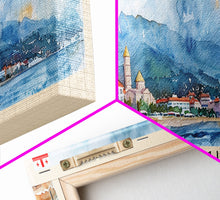 Load image into Gallery viewer, Batumi Georgia Wall Art, Panoramic Travel Poster, Panoramic Framed Canvas Print, City Wall Art, Wall Hanging Home Decor, Travel Art