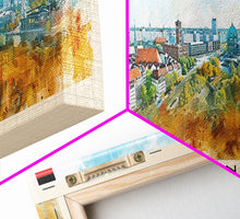 Load image into Gallery viewer, Berlin Germany Travel Print Wall Art, Panoramic City Art, Travel Art, Wall Decor, Vacation Gift, Framed Canvas Print Or Metal Art