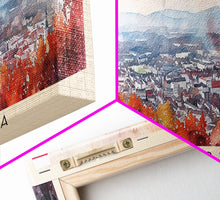 Load image into Gallery viewer, Bielsko Biala Poland Travel Art, City Art, Framed Canvas Print or Metal Wall Art, Europe Travel Poster, Panoramic Wall Art, Extra Wide Wall Art