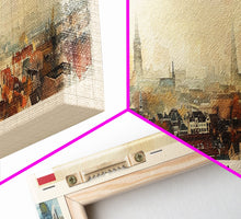 Load image into Gallery viewer, Breda Netherlands Panoramic Travel Poster, Framed Canvas Print or Metal Wall Art, Travel Art, Home Decor, Panoramic Painting, Midcentury Art