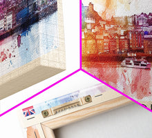 Load image into Gallery viewer, Bristol United Kingdom Panoramic Travel Poster, Framed Canvas Print or Metal Wall Art, Travel Art, Home Decor, Panoramic Painting, Midcentury Art