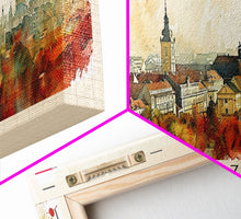 Carregar imagem no visualizador da galeria, Bydgoszcz Poland Travel Art, City Art, Framed Canvas Print or Metal Wall Art, Europe Travel Poster, Panoramic Wall Art, Extra Wide Wall Art