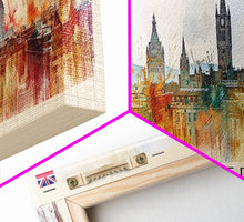 Carregar imagem no visualizador da galeria, Cardiff United Kingdom Travel Art, City Art, Framed Canvas Print or Metal Wall Art, Europe Travel Poster, Panoramic Wall Art, Extra Wide Wall Art