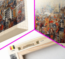 Cargar imagen en el visor de la galería, Charleroi Belgium Travel Print Wall Art, Panoramic City Art, Travel Art, Wall Decor, Vacation Gift, Framed Canvas Print Or Metal Art