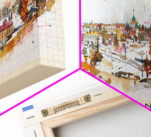 Load image into Gallery viewer, Chelyabinsk Russia Panoramic Travel Poster, Framed Canvas Print or Metal Wall Art, Travel Art, Home Decor, Panoramic Painting, Midcentury Art