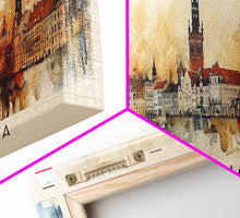 Load image into Gallery viewer, Czestochowa Poland Travel Art, City Art, Framed Canvas Print or Metal Wall Art, Europe Travel Poster, Panoramic Wall Art, Extra Wide Wall Art