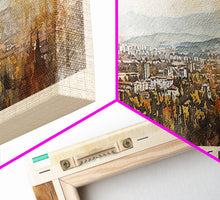 Load image into Gallery viewer, Dobrich Bulgaria Travel Art, City Art, Framed Canvas Print or Metal Wall Art, Europe Travel Poster, Panoramic Wall Art, Extra Wide Wall Art