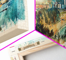 Load image into Gallery viewer, Gdynia Poland Travel Art, City Art, Framed Canvas Print or Metal Wall Art, Europe Travel Poster, Panoramic Wall Art, Extra Wide Wall Art