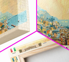 Carregar imagem no visualizador da galeria, Genoa Italy Travel Art, City Art, Framed Canvas Print or Metal Wall Art, Europe Travel Poster, Panoramic Wall Art, Extra Wide Wall Art