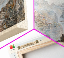 Load image into Gallery viewer, Rio Tinto Panoramic Travel Poster, Framed Canvas Print or Metal Wall Art, Travel Art, Home Decor, Panoramic Painting, Midcentury Art