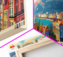 Carregar imagem no visualizador da galeria, Alicante Spain Travel Print Wall Art, Panoramic City Art, Travel Art, Wall Decor, Vacation Gift, Framed Canvas Print Or Metal Art