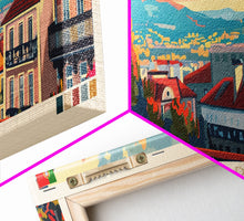 Load image into Gallery viewer, Amadora Portugal Travel Print Wall Art, Panoramic City Art, Travel Art, Wall Decor, Vacation Gift, Framed Canvas Print Or Metal Art