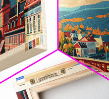 Load image into Gallery viewer, Angarsk Russia Panoramic Travel Poster, Framed Canvas Print or Metal Wall Art, Travel Art, Home Decor, Panoramic Painting, Midcentury Art