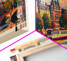 Load image into Gallery viewer, Arnhem Netherlands Wall Art, Panoramic Travel Poster, Panoramic Framed Canvas Print, City Wall Art, Wall Hanging Home Decor, Travel Art