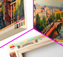 Load image into Gallery viewer, Borås Sweden Travel Art, City Art, Framed Canvas Print or Metal Wall Art, Europe Travel Poster, Panoramic Wall Art, Extra Wide Wall Art